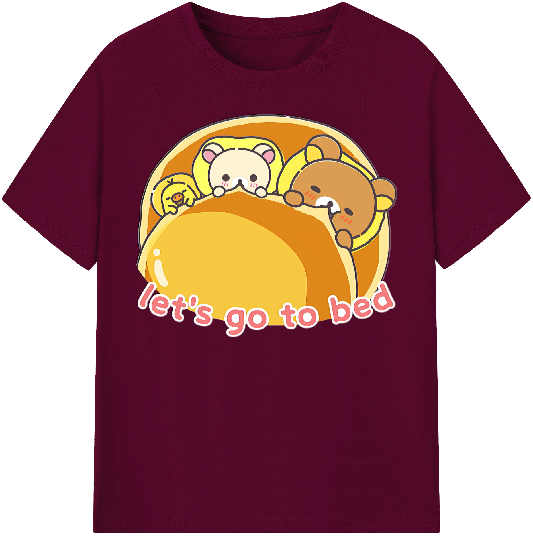 （画像用） リラックマ リラックマ キイロイトリ Rilakkuma Korilakkuma Kiiroitori レディースカジュアルプリントTシャツ（綿100％）
